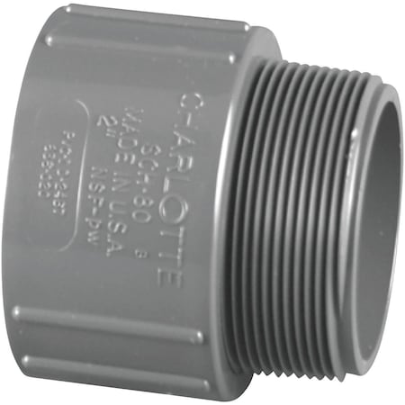 Charlotte Pipe And Foundry 1-1/4 In. Schedule 80 Male PVC Adapter PVC 08109  1200HA